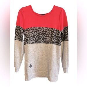 Simply Southern Collection
Pink and Gray Leopard Print Women's Sweater